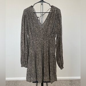 🌻 A New Day Leopard Long Sleeve Mini Dress Small